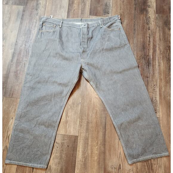 Levis 501 XX Jeans Mens 52 x 30 Big & Tall Straight Leg Button Fly Gray Denim - Picture 1 of 8